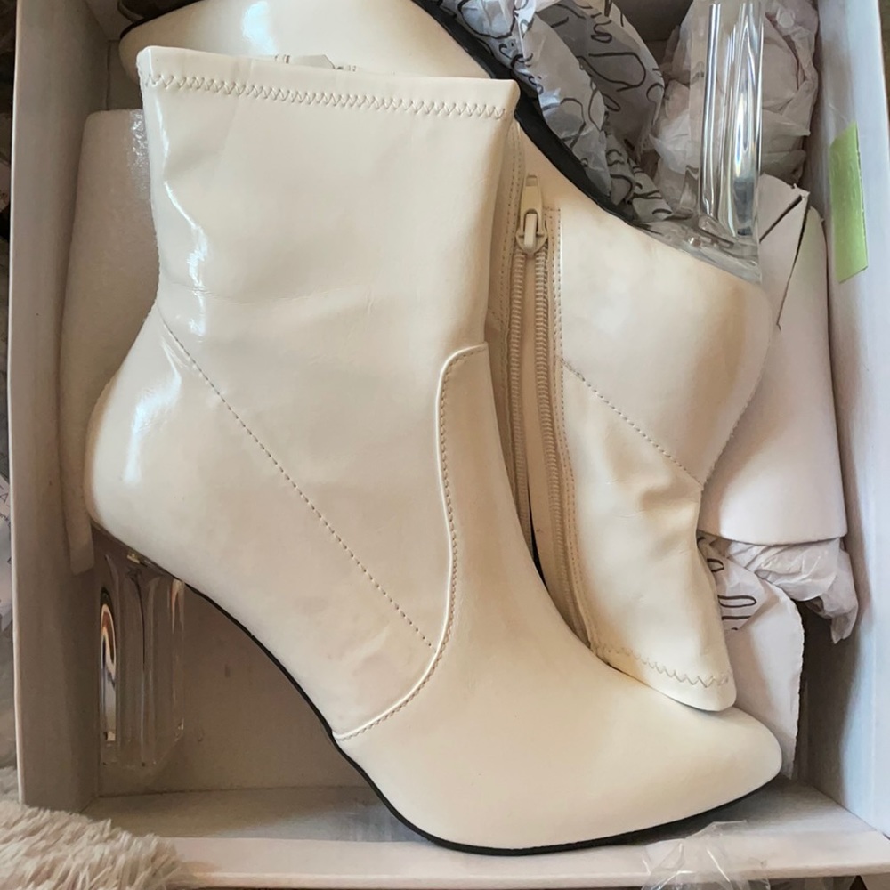 Clear Heeled bootie